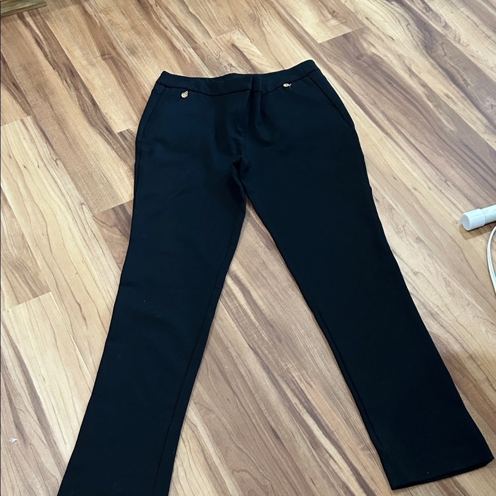 Anne Klein Black Straight Leg Pants